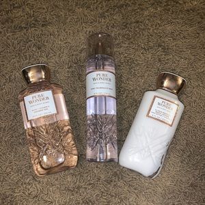 Bath and Body works pure wonder set
